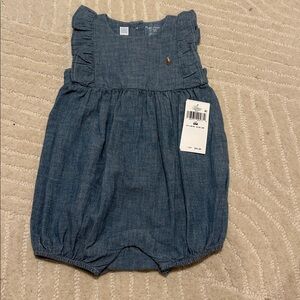 Blue Denim Baby Romper Ralph Lauren